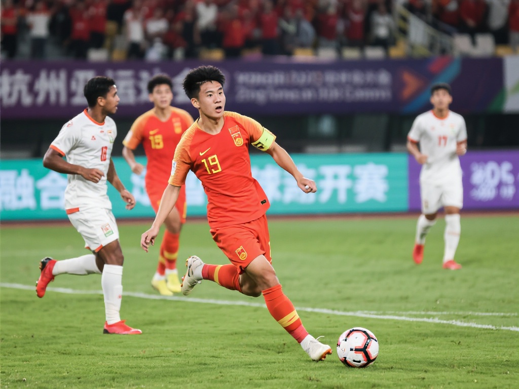 中国男足亚运首战5-1大胜印度，陶强龙梅开二度